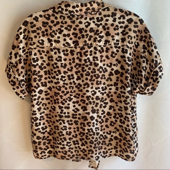 Cloth & Stone --Women’s Small animal print tie- waist top - Picture 3 of 10